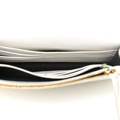 Balenciaga Agneau Gold Metallic Edge Hardware Wallet On Chain White 6 of 13