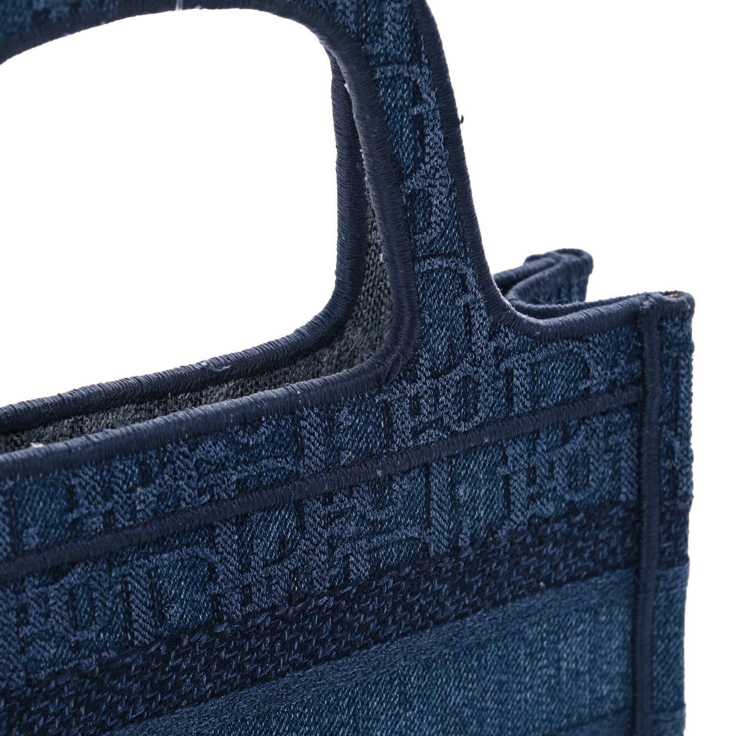 Christian Dior Oblique Denim Mini Book Tote Blue 10 of 10