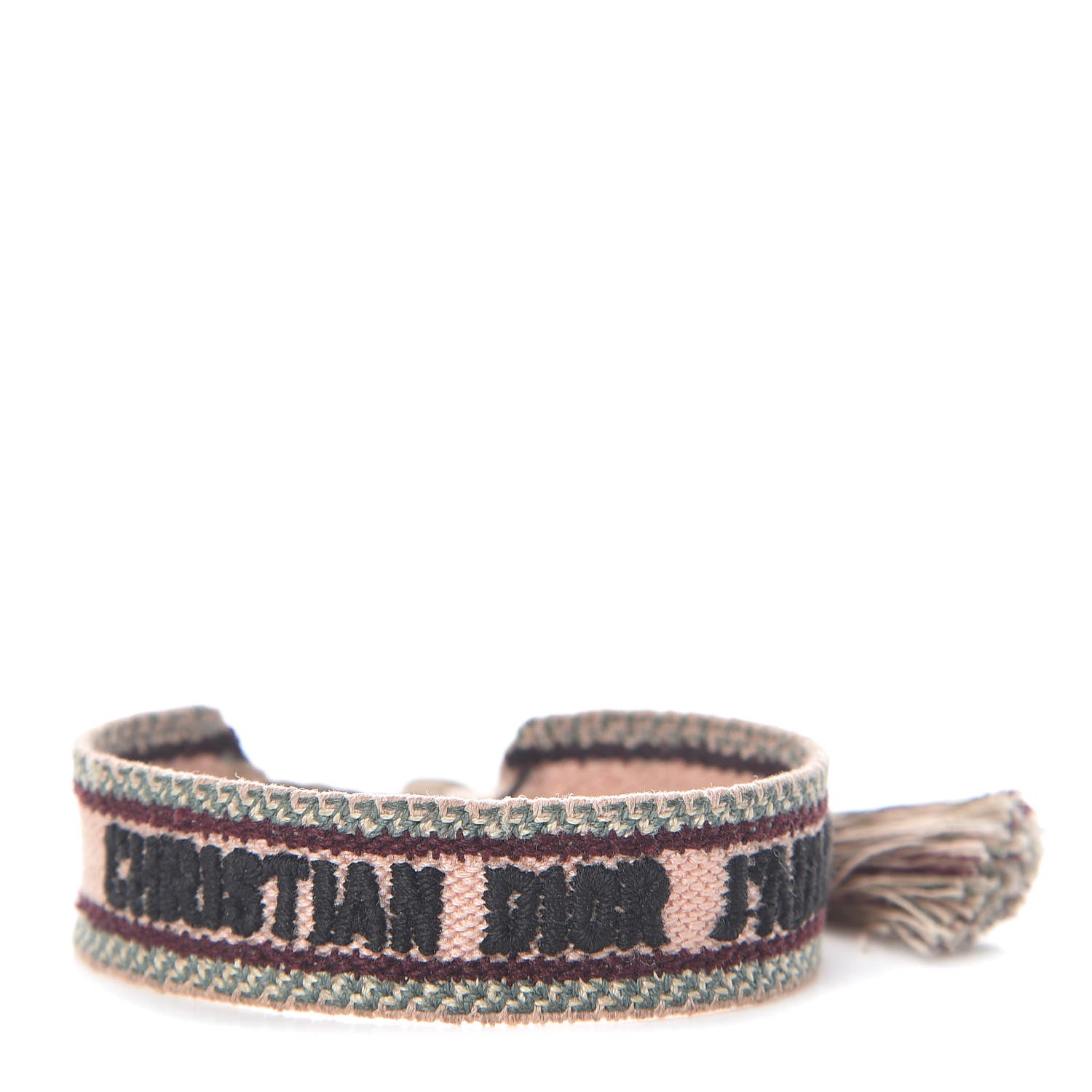 Christian Dior Woven Cotton J'Adior Friendship Bracelet Pink Multicolor 1 of 3