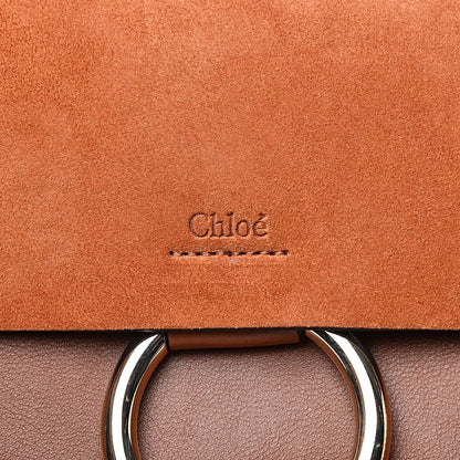 Chloe Suede Calfskin Small Faye Shoulder Bag Tobacco 7 of 9