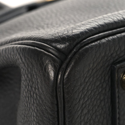 Hermes Taurillon Clemence Birkin 35 Black 9 of 13
