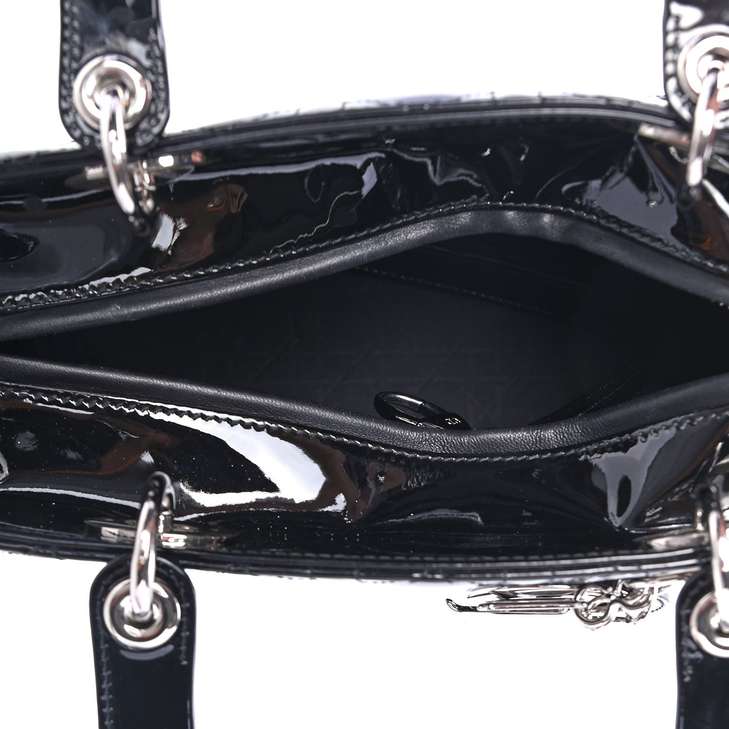 Christian Dior Patent Cannage Medium Lady Dior Black 4 of 4