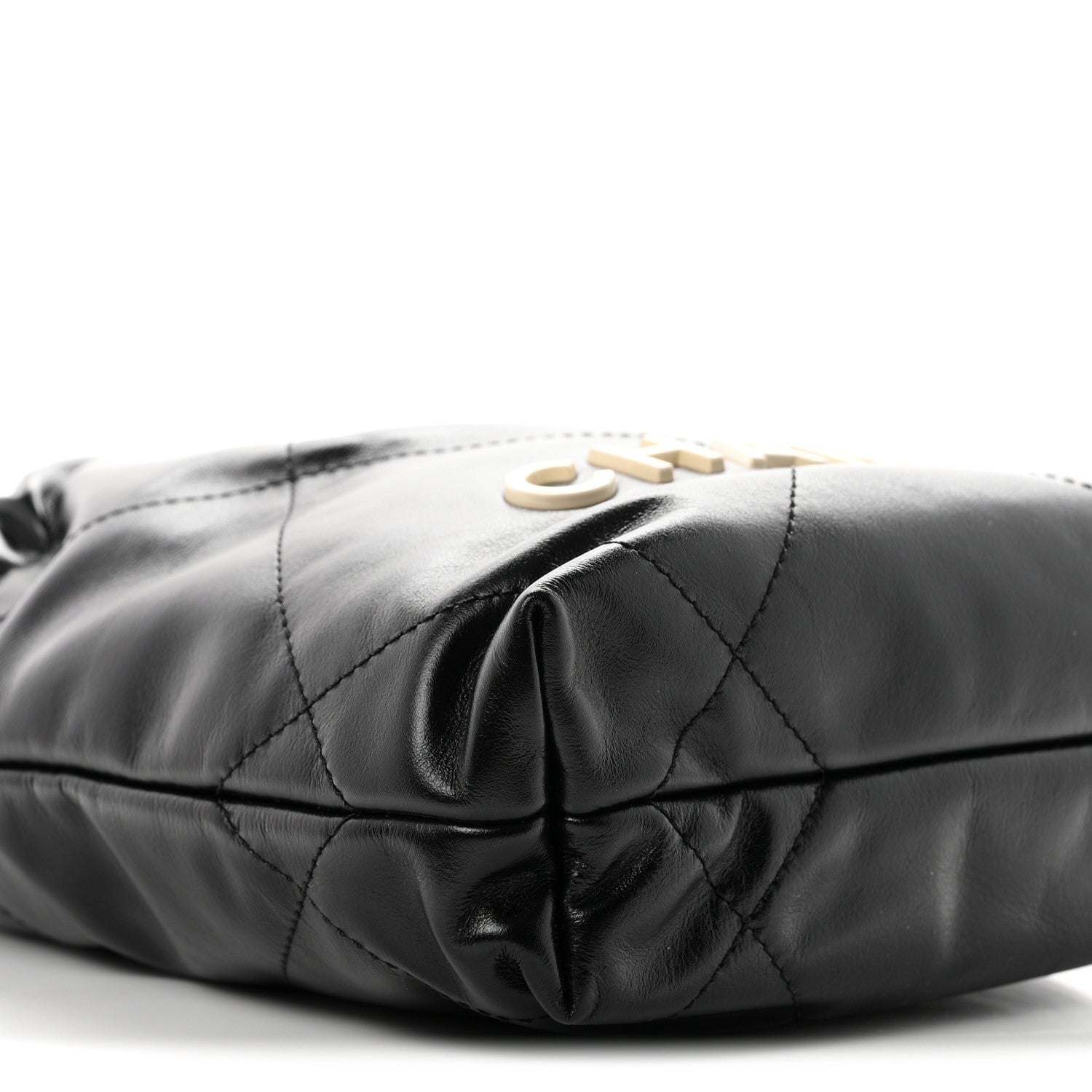 Chanel Shiny Calfskin Quilted Mini Chanel 22 Black 8 of 10