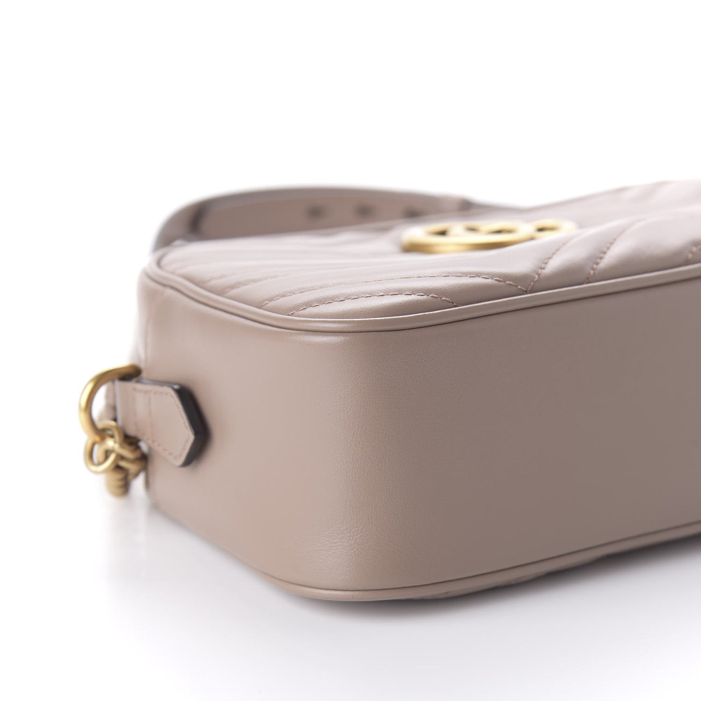 Calfskin Matelasse Small GG Marmont Chain Shoulder Bag Porcelain Rose