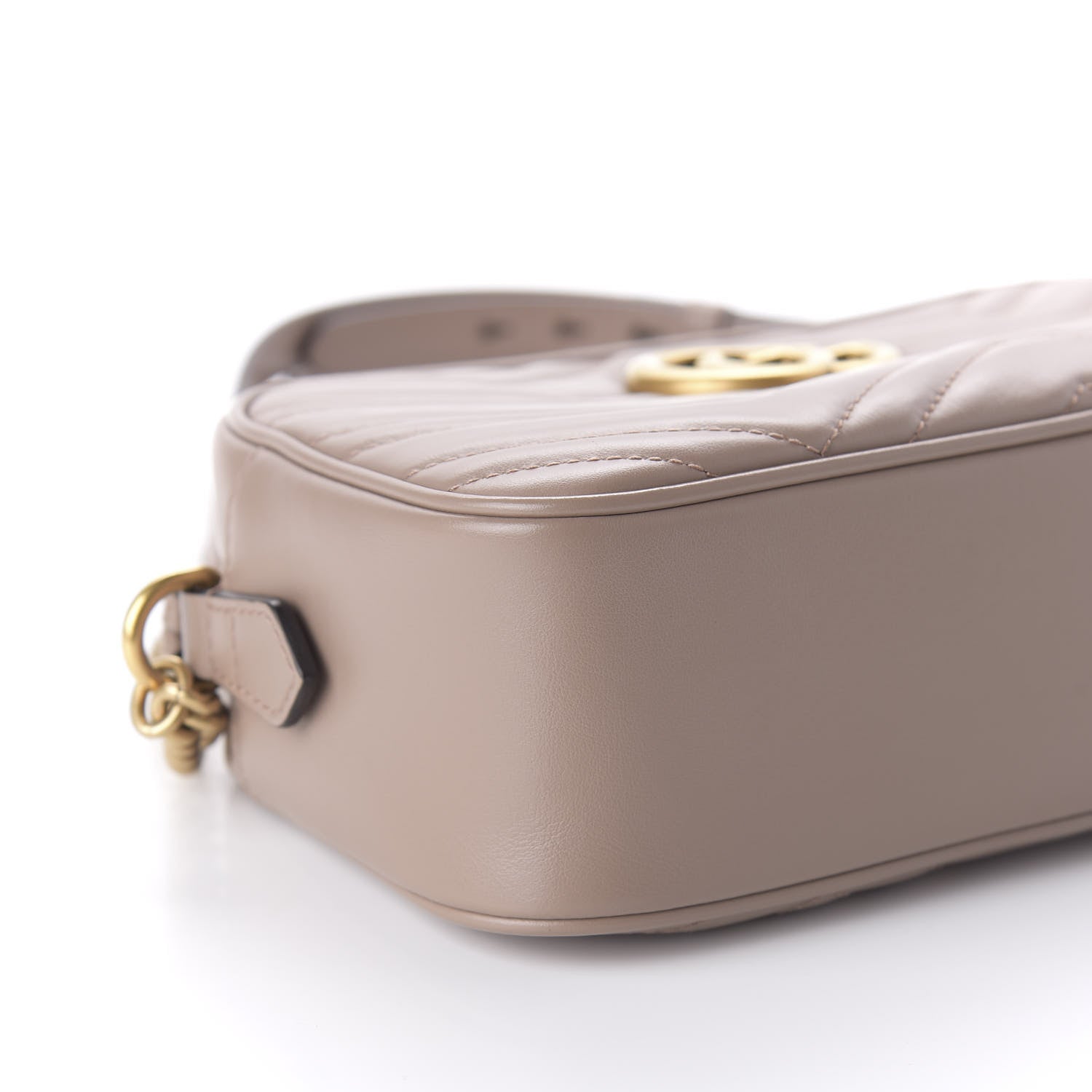 Gucci Calfskin Matelasse Small GG Marmont Chain Shoulder Bag Porcelain Rose 6 of 11