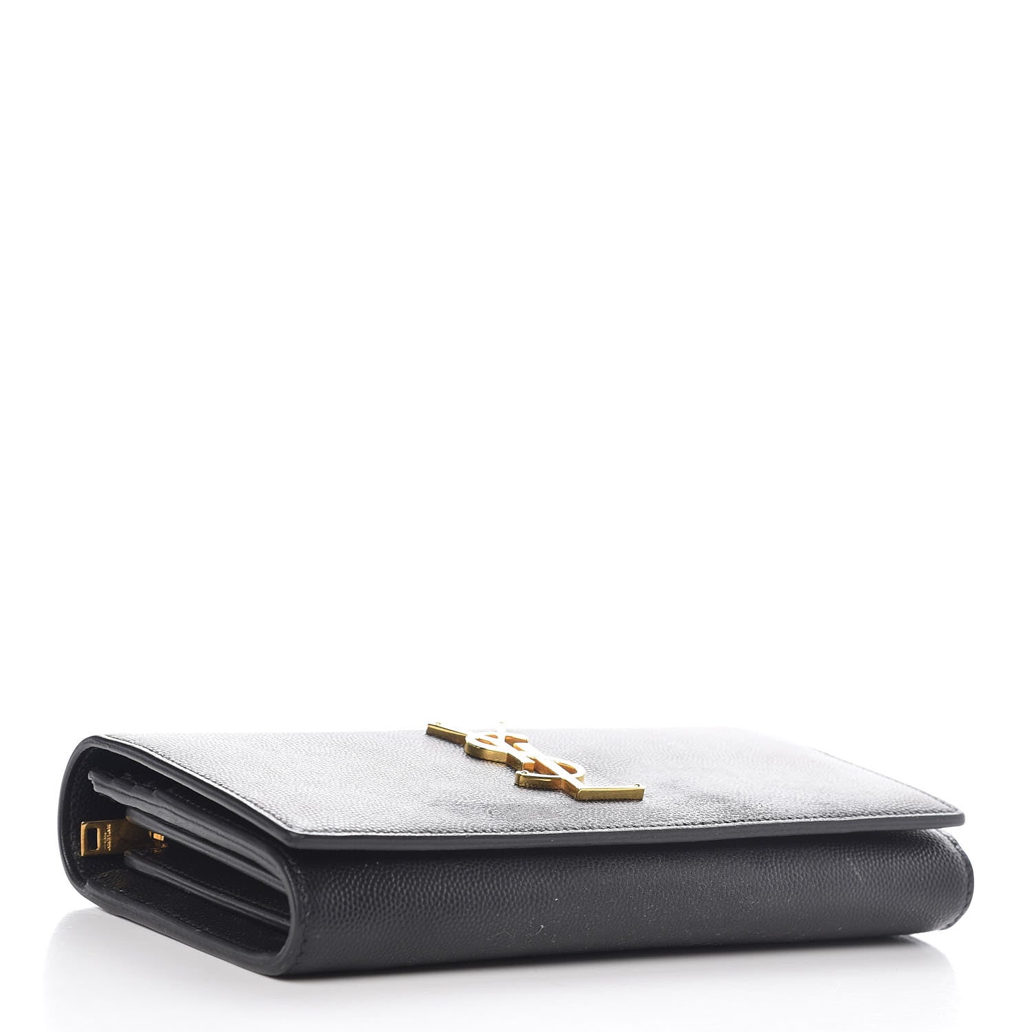 Saint Laurent Grain De Poudre Classic Monogram Cassandre Wallet Black 4 of 10