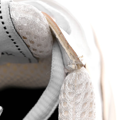 Chanel Fabric Laminated Calfskin Stretch CC Sneakers 36.5 White Gold Silver 15 of 16