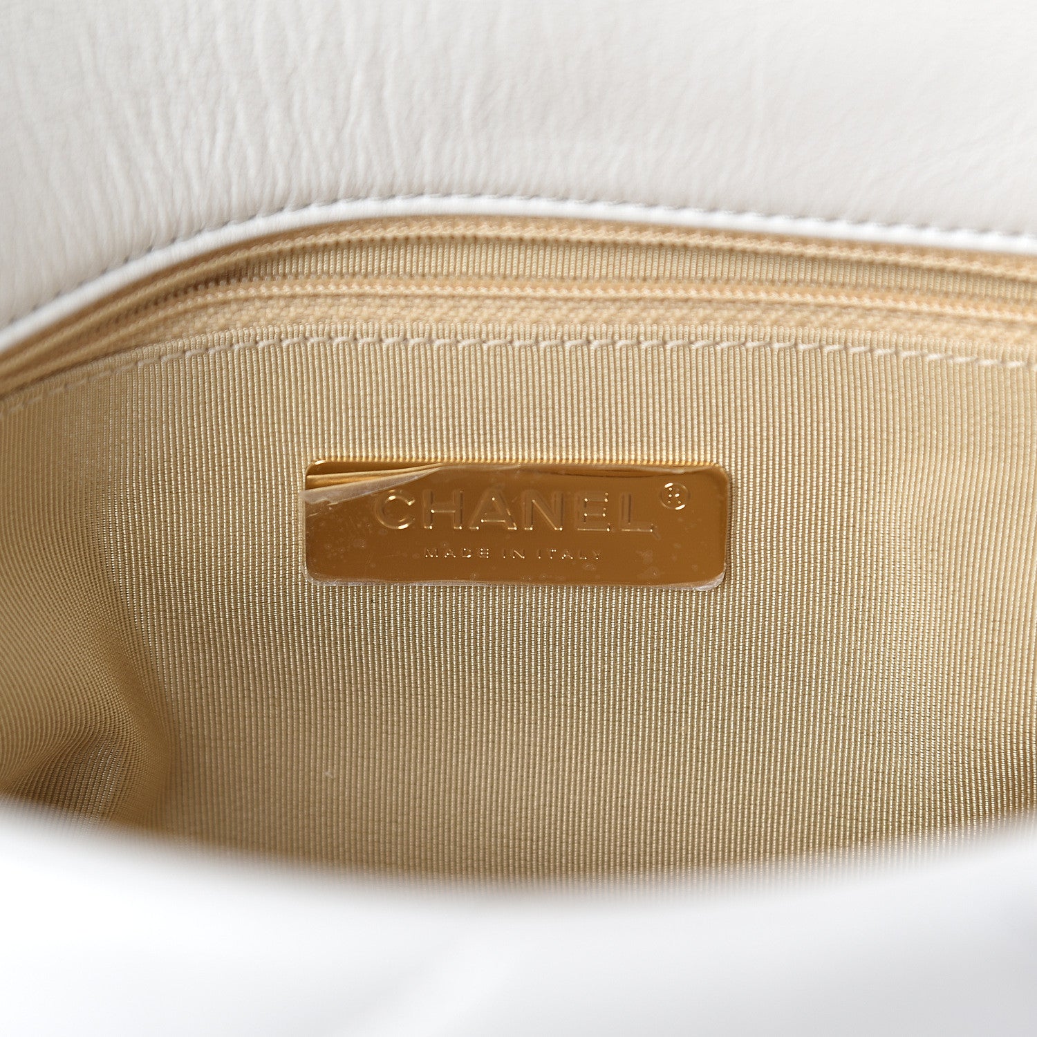 Chanel Goatskin Quilted Medium 19 Flap White 5 of 9