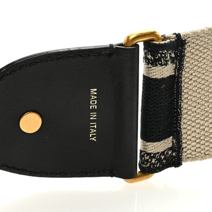 Christian Dior Canvas Embroidered Shoulder Strap Blue 4 of 4