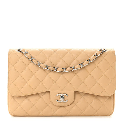 Chanel Caviar Quilted Jumbo Double Flap Beige Clair 1 of 11