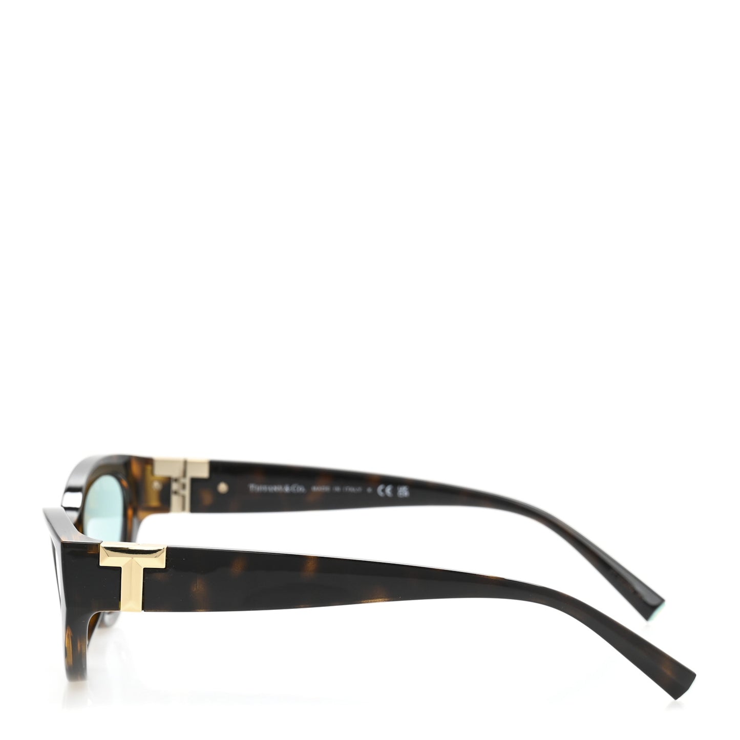 Acetate Metal Tiffany T Tortoise Cat Eye Sunglasses TF4225U Brown Blue