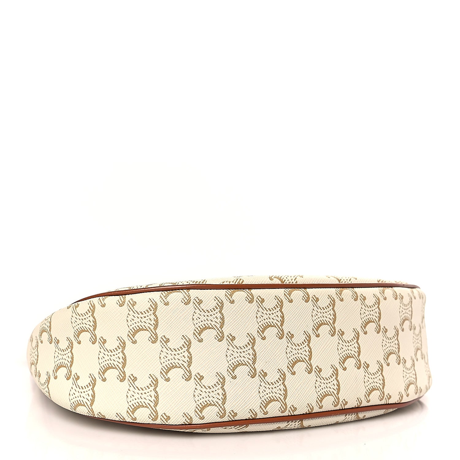 Celine Canvas Calfskin Ava Triomphe Shoulder Bag White 4 of 9