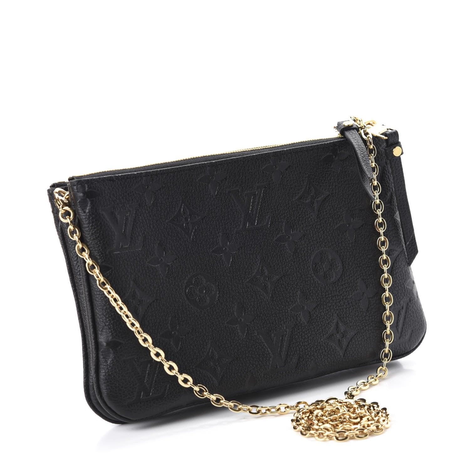 Louis Vuitton Empreinte Double Zip Pochette Black 3 of 11