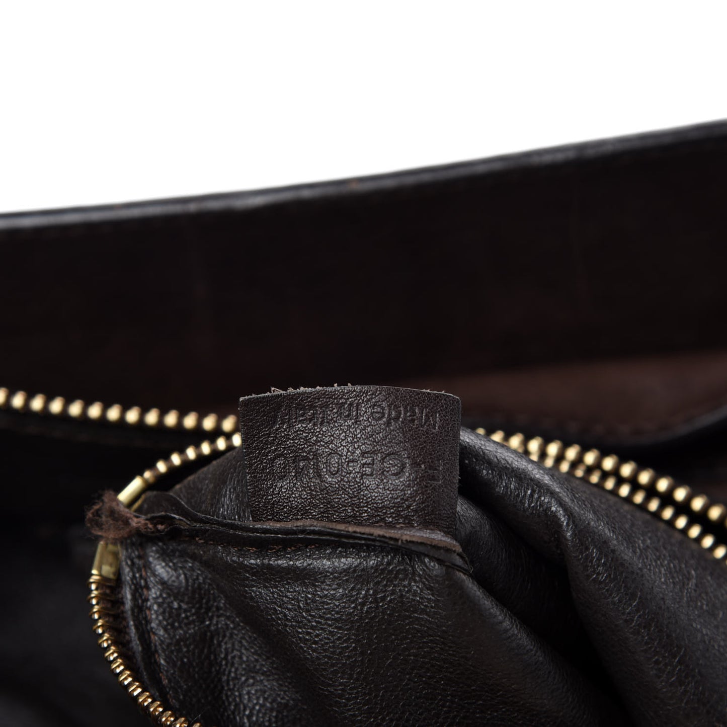 Pebbled Calfskin Mini Luggage Brown