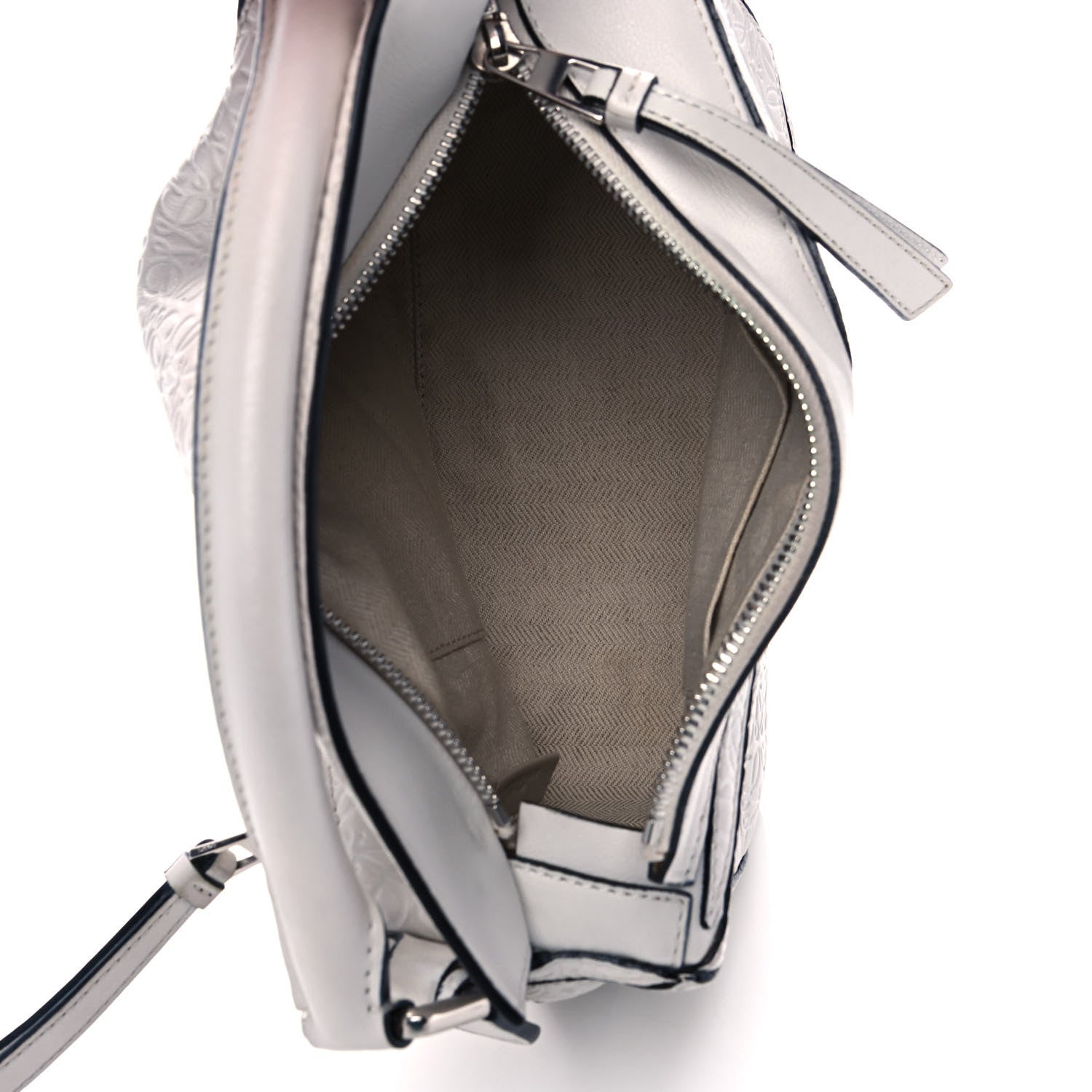 Loewe Calfskin Embossed Small Puzzle Bag White 5 of 12