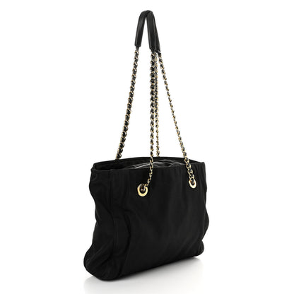 Prada Tessuto Nylon Chain Shoulder Bag Black 3 of 14
