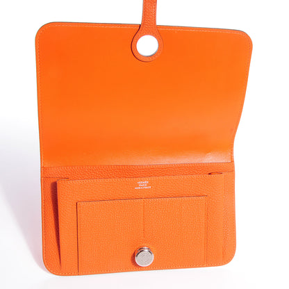 Hermes Togo Dogon Duo Wallet Orange 7 of 11
