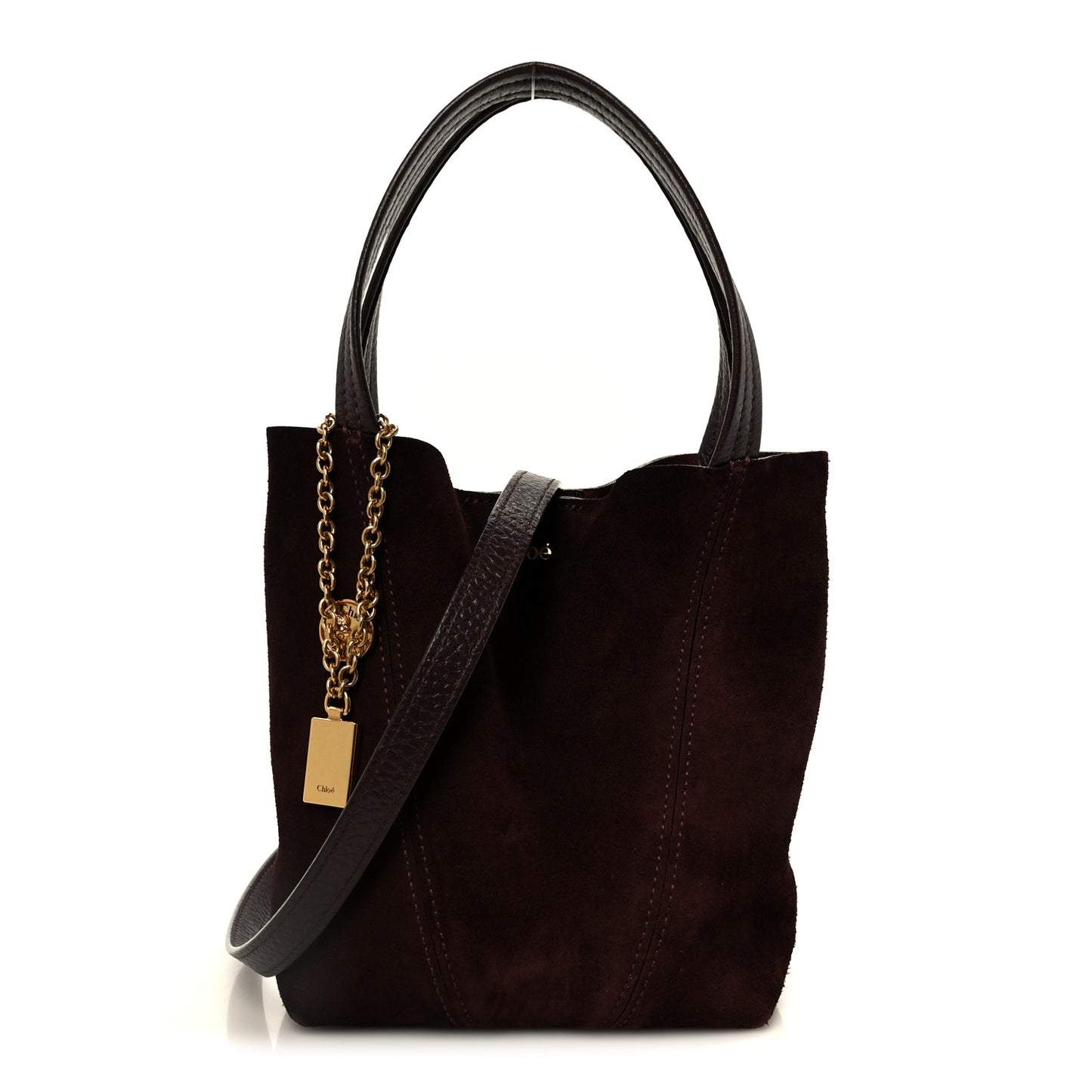 Suede Small Spin Tote Deep Violine