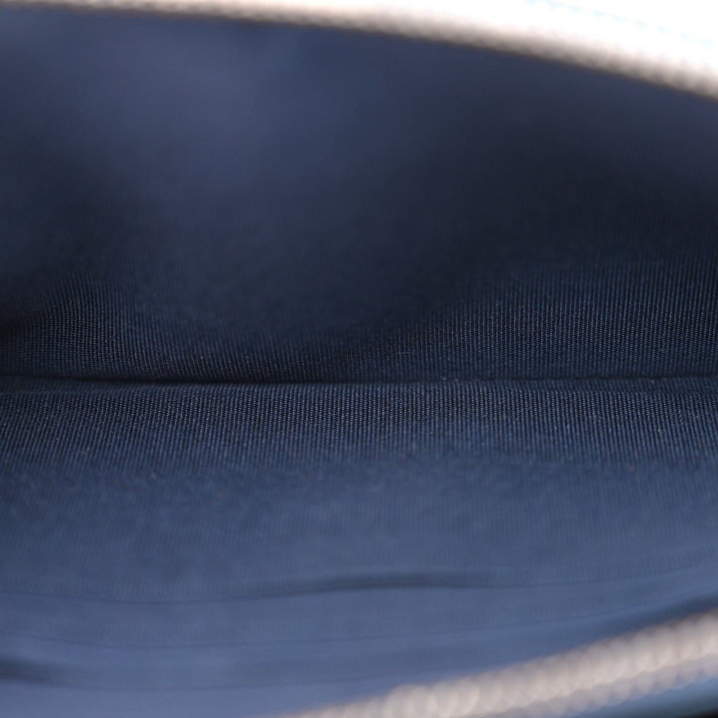 Metallic Caviar Quilted Small Boy Clutch With Chain Navy