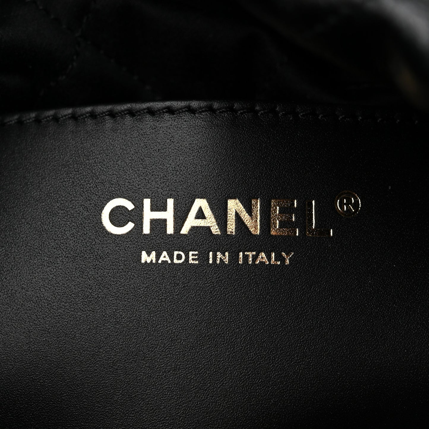 Shiny Calfskin Quilted Mini Chanel 22 Black