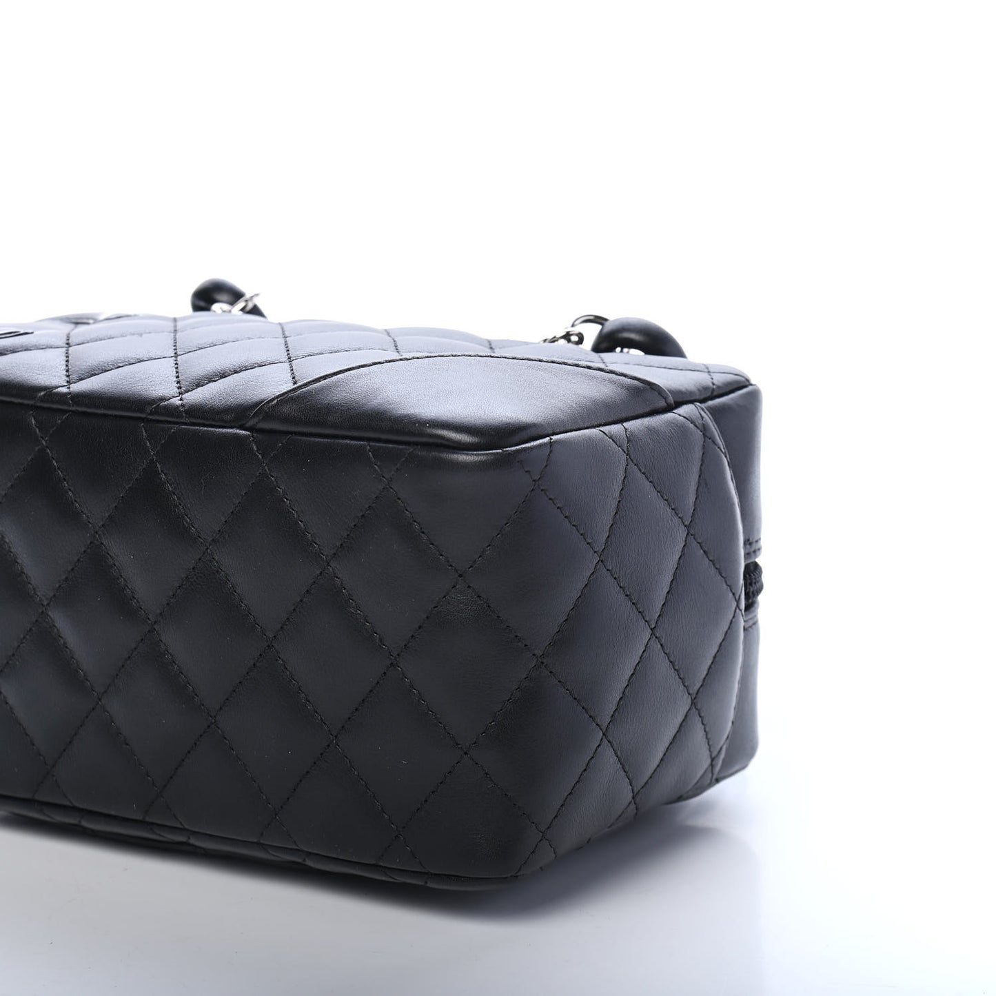 Calfskin Quilted Small Cambon Bowler Black