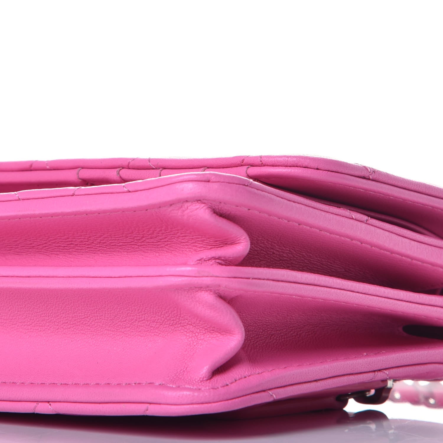 Chanel Lambskin Quilted Mini Wallet On Chain WOC Pink 9 of 10
