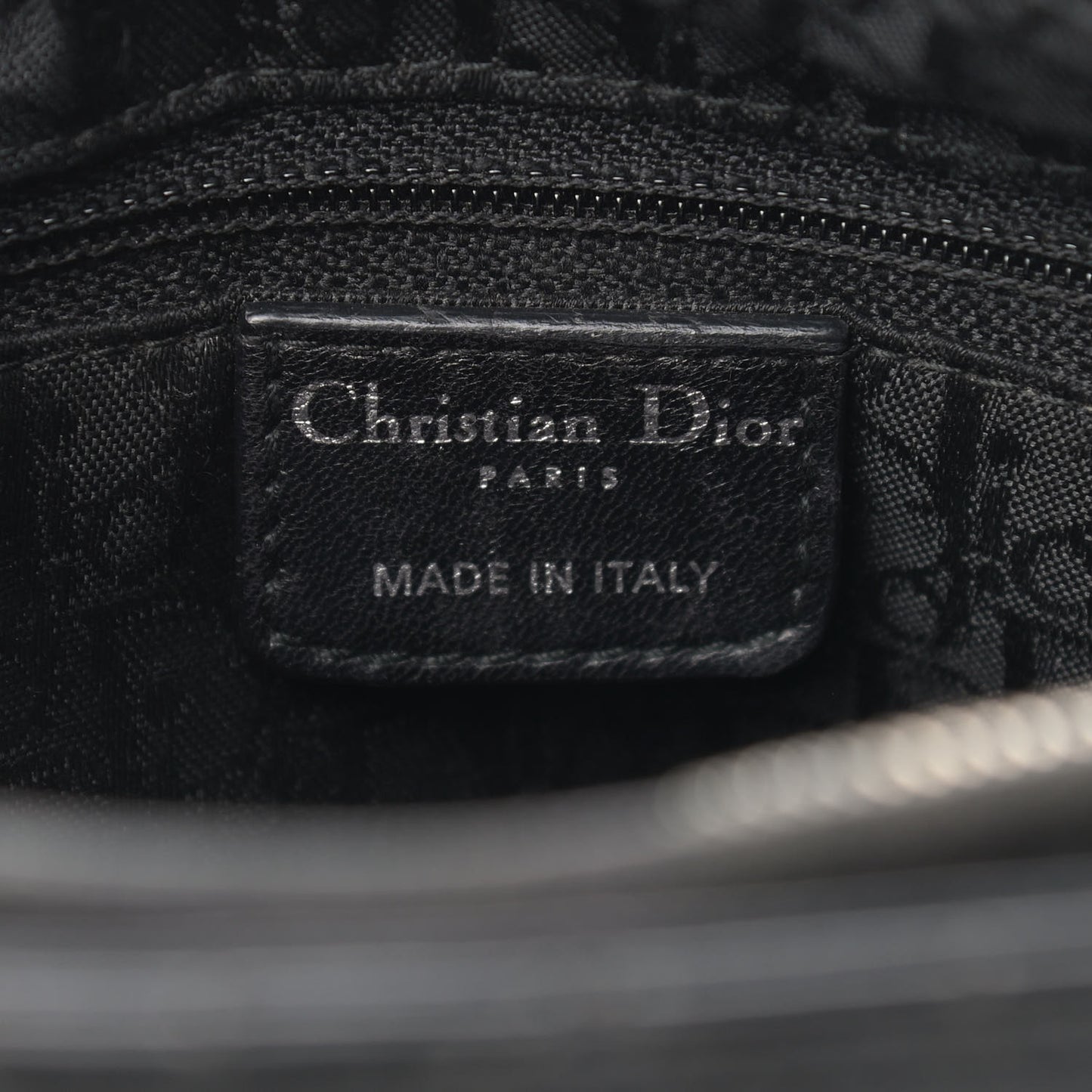 Patent Cannage Stitched Medium Lady Dior Black