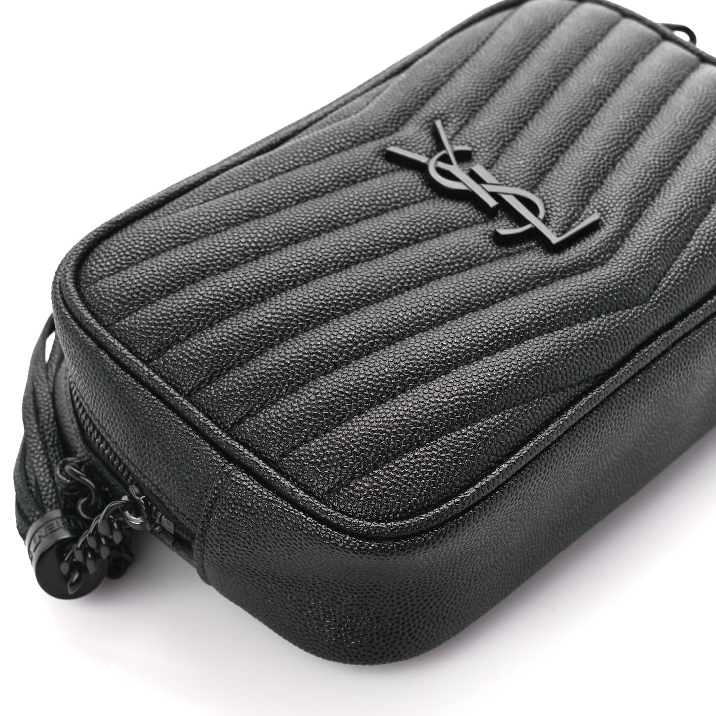 Grain De Poudre Matelasse Monochrome Monogram Mini Lou Camera Bag Black