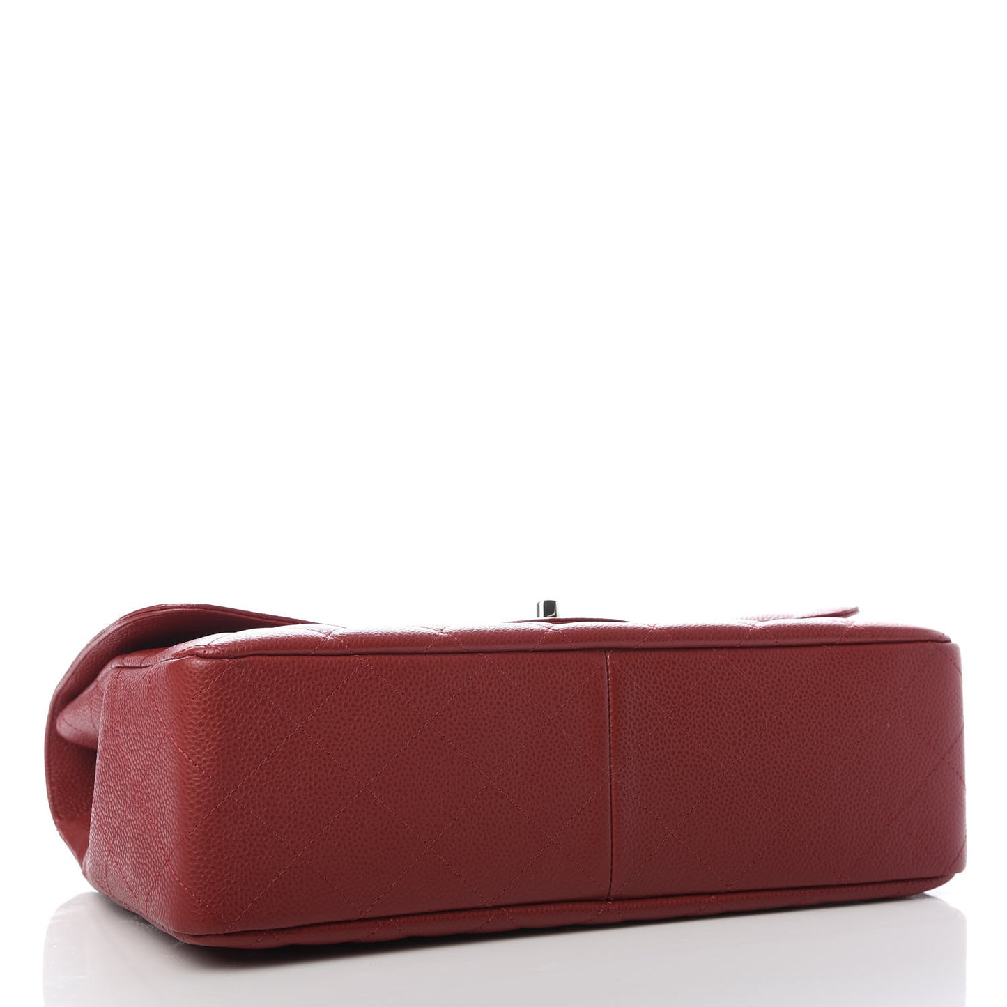 Caviar Quilted Jumbo Single Flap Red