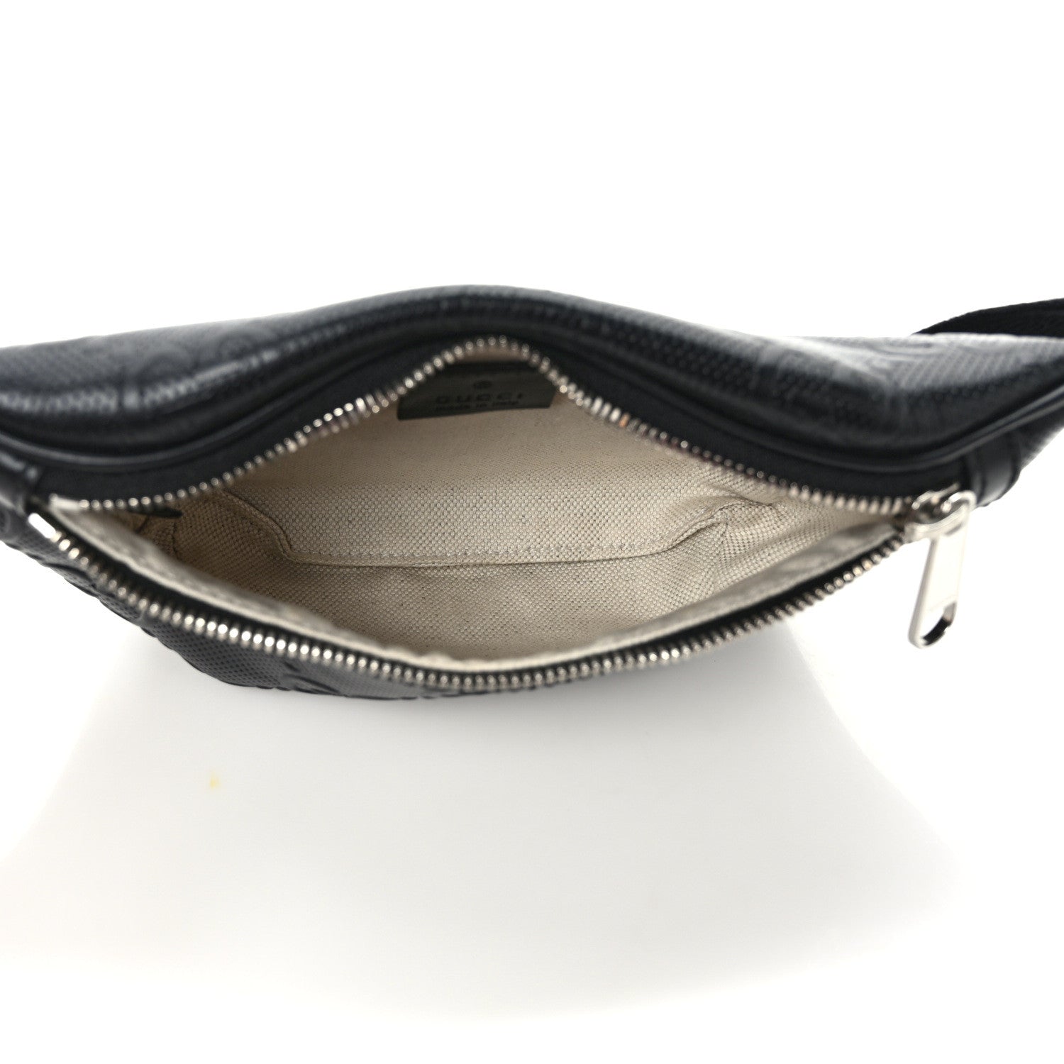 Gucci Calfskin GG Tennis Embossed Belt Bag Black 4 of 8