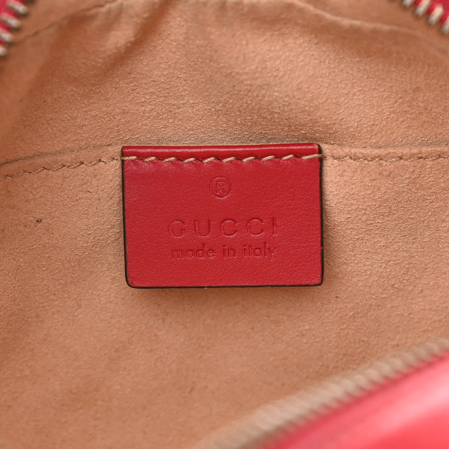 Gucci Calfskin Matelasse Mini GG Marmont Chain Shoulder Bag Hibiscus Red 6 of 12