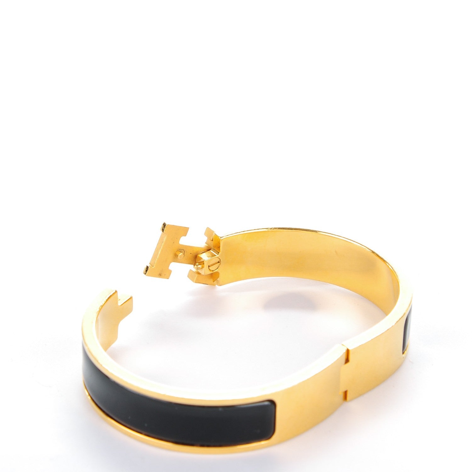 Hermes Enamel Narrow Clic Clac H Bracelet PM Black 3 of 4