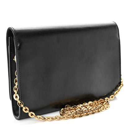 Louis Vuitton Calfskin Chain Louise GM Black 3 of 10