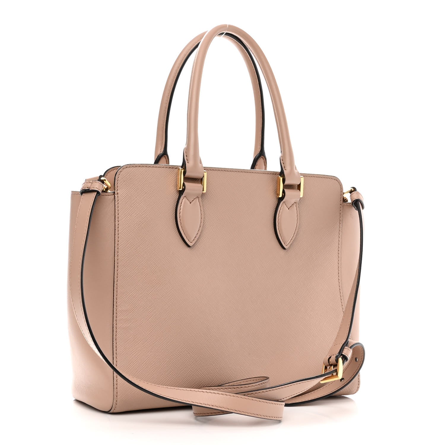 Prada Saffiano Soft Calfskin Small Zippered Tote Cipria 3 of 15