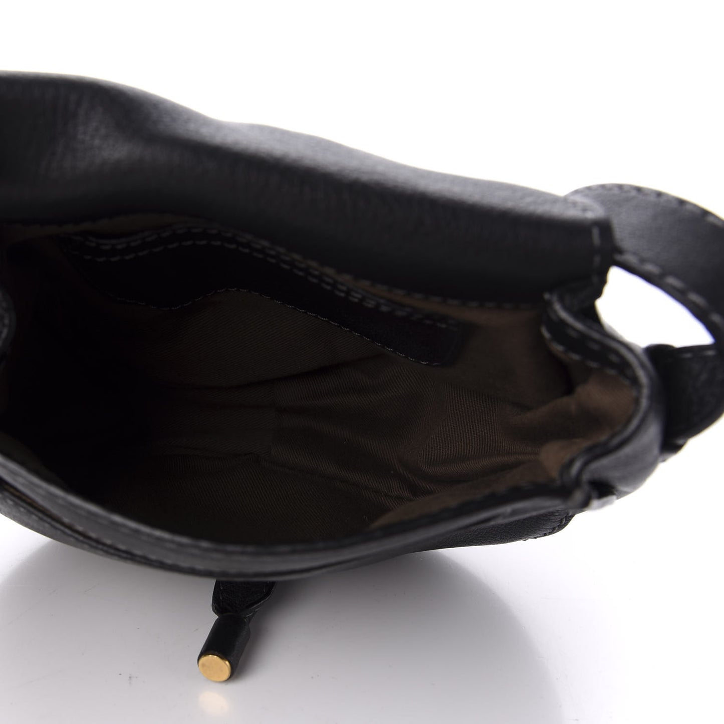 Calfskin Mini Marcie Round Crossbody Bag Black