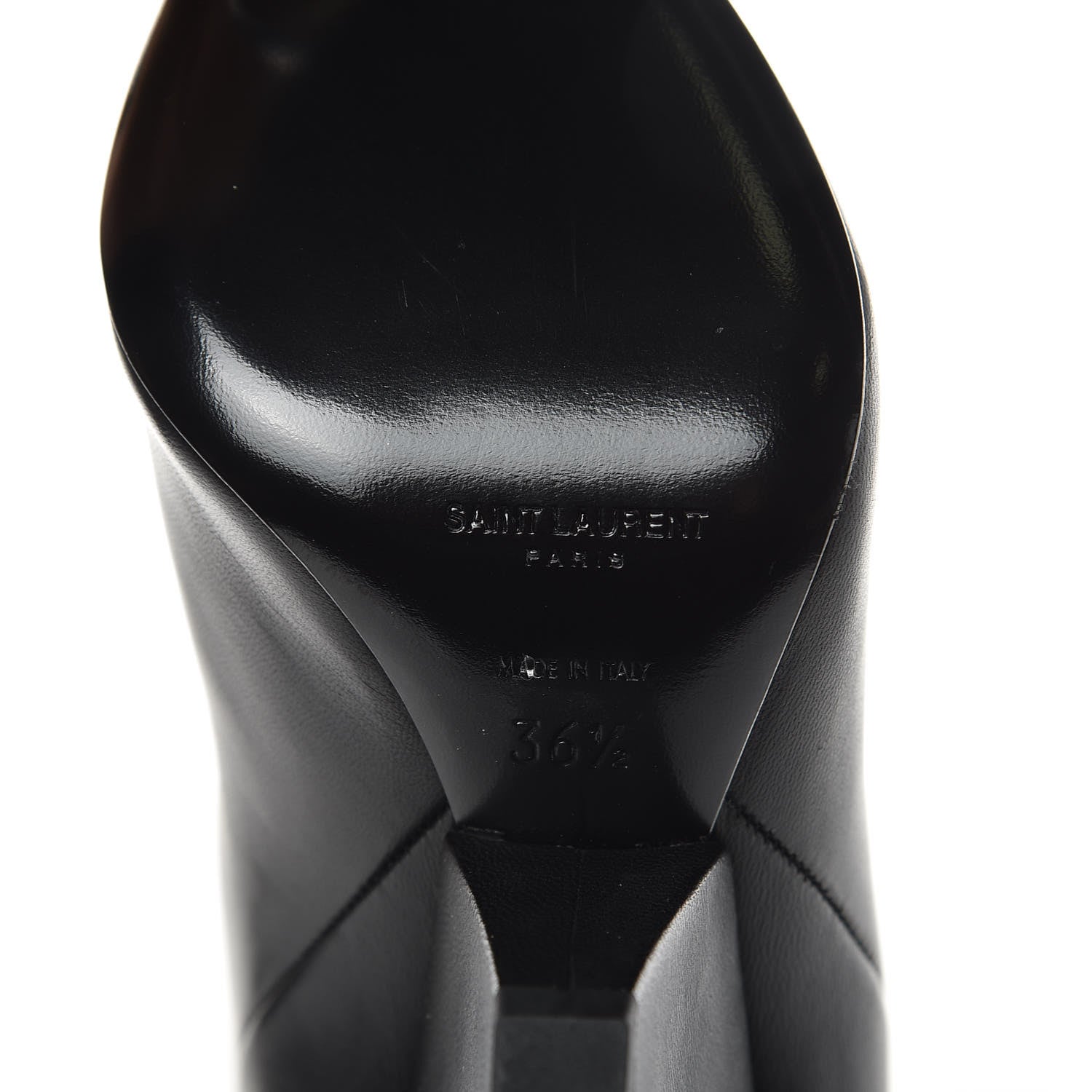 Saint Laurent Calfskin Niki 105 Thigh High Boots 36.5 Black 6 of 9