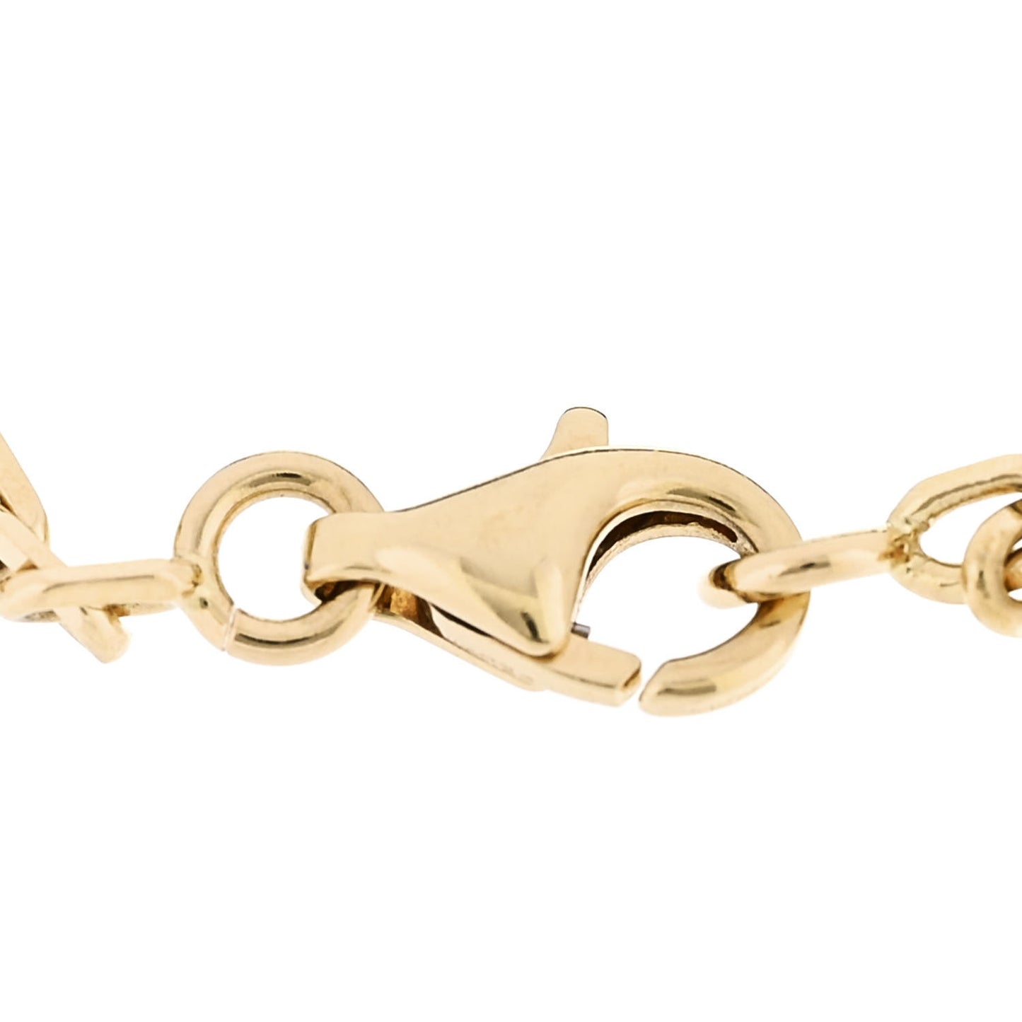 18K Yellow Gold Black Onyx 5 Motifs Vintage Alhambra Bracelet