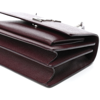 Saint Laurent Grained Calfskin Small Monogram Sunset Amaranto 9 of 9