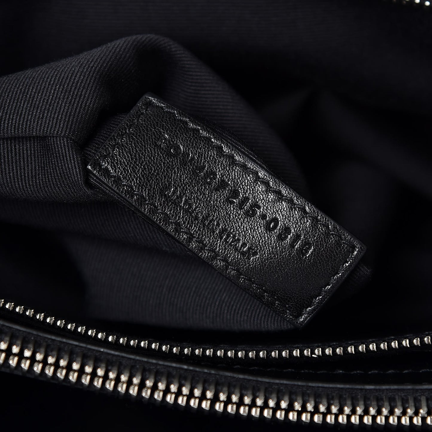 Calfskin Y Quilted Monogram Large Loulou Chain Satchel Black