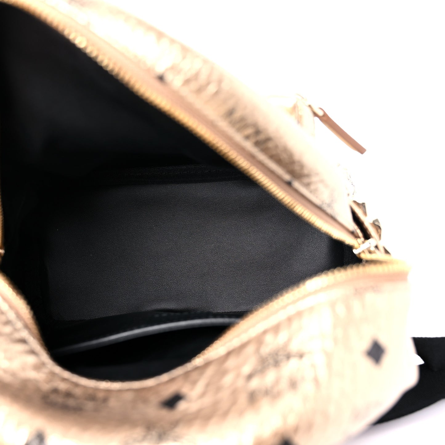 Metallic Visetos Mini Side Stud Stark Backpack Gold
