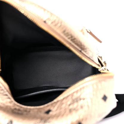 MCM Metallic Visetos Mini Side Stud Stark Backpack Gold 5 of 10