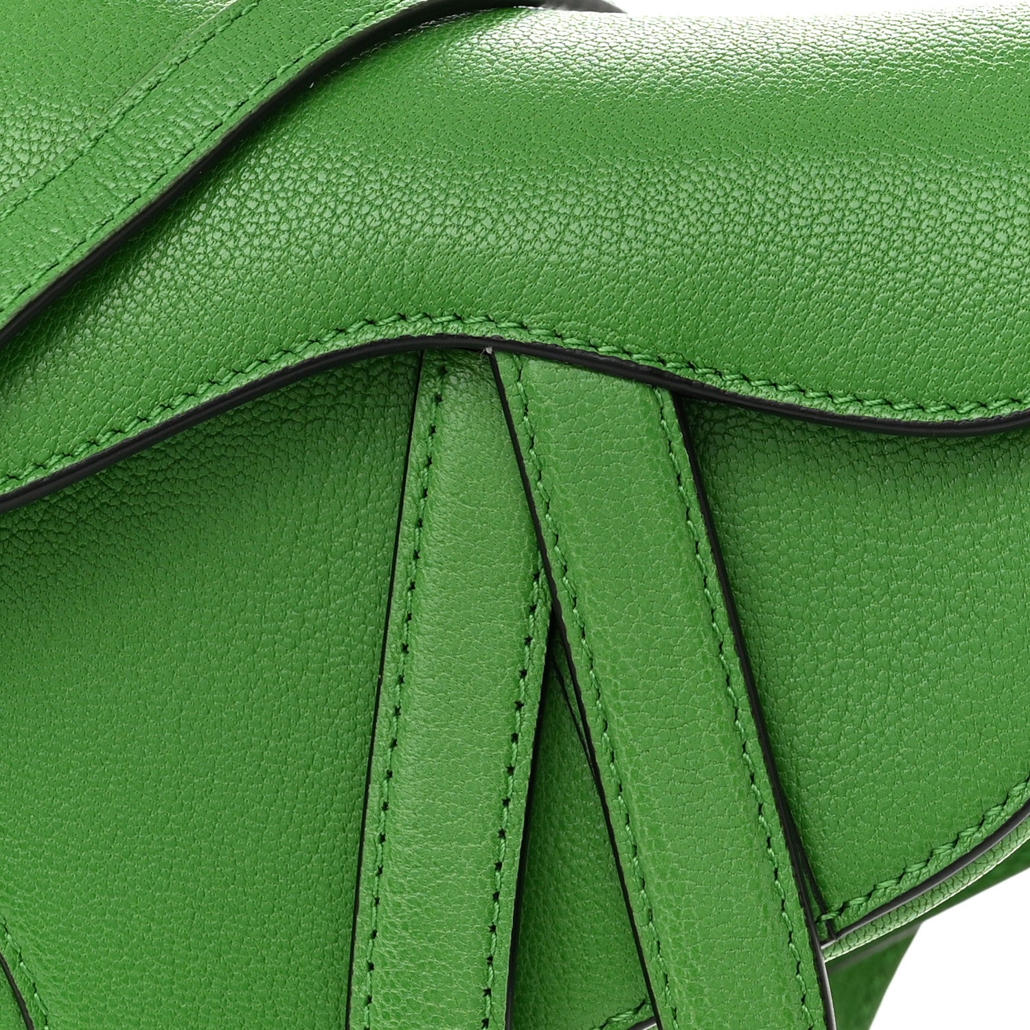 Christian Dior Goatskin Micro Saddle Bag Green 7 of 9