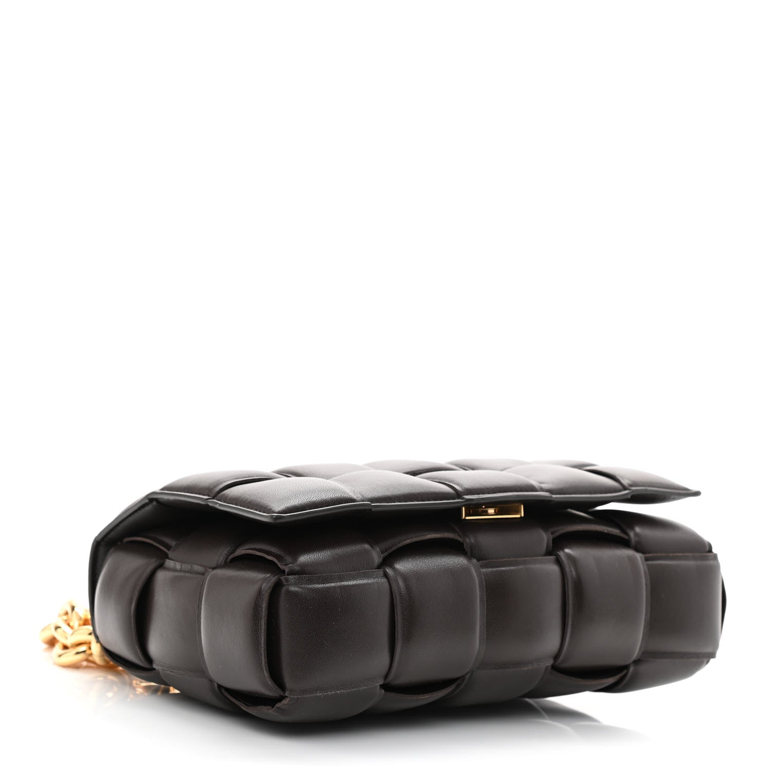 Bottega Veneta Lambskin Maxi Intreccio Padded Chain Cassette Crossbody Bag Black 4 of 11