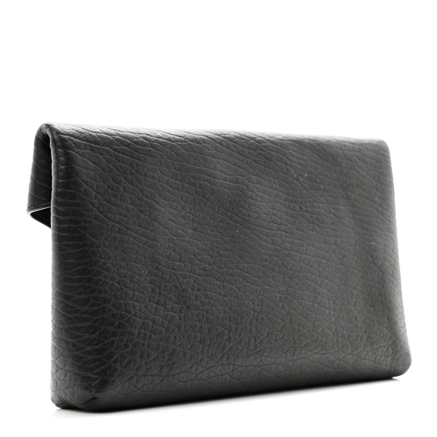 Saint Laurent Grained Lambskin Small Cassandre Envelope Pouch Black 3 of 8