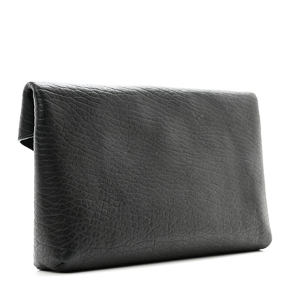 Saint Laurent Grained Lambskin Small Cassandre Envelope Pouch Black 3 of 8