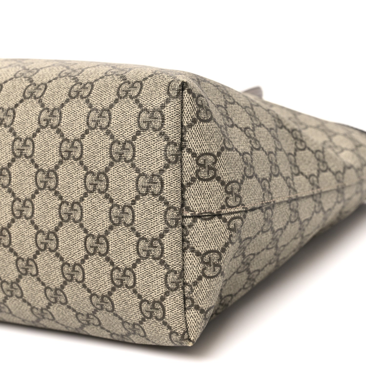 Gucci GG Supreme Monogram Textured Calfskin Web Medium Ophidia Shopping Tote Beige Ebony New Acero 10 of 10