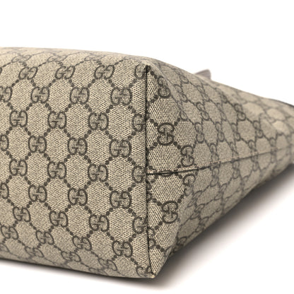 Gucci GG Supreme Monogram Textured Calfskin Web Medium Ophidia Shopping Tote Beige Ebony New Acero 10 of 10