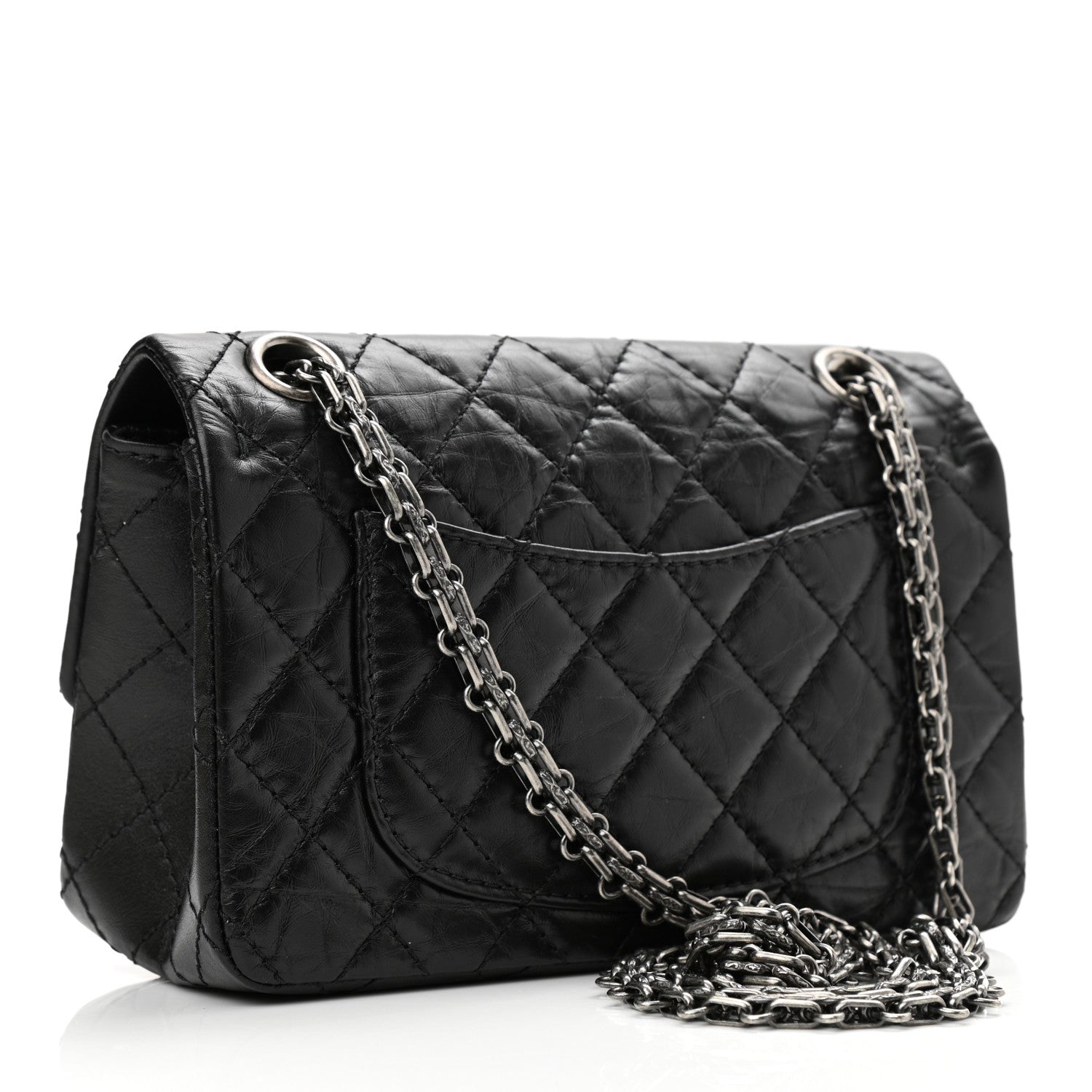Chanel Aged Calfskin Quilted 2.55 Reissue Mini Flap Black 3 of 11
