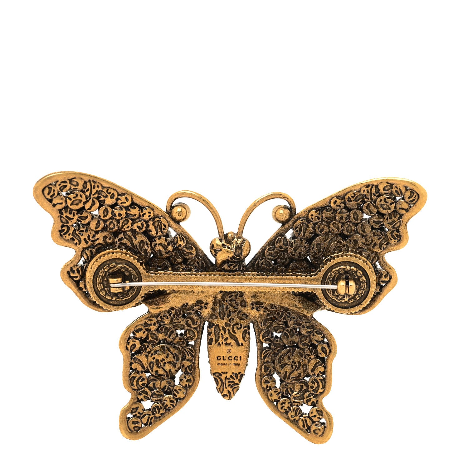 Gucci Crystal Butterfly Brooch Multicolor 2 of 3
