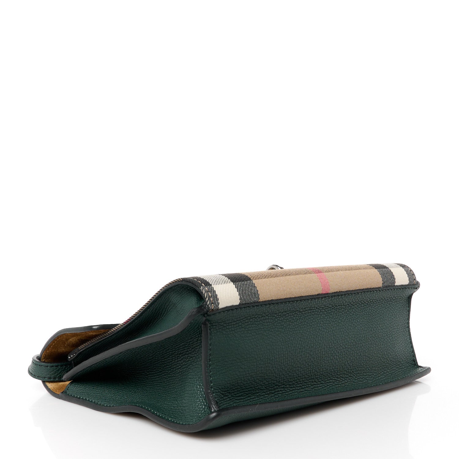 Burberry Derby Calfskin House Check Small Macken Crossbody Bag Dark Bottle Green 4 of 12